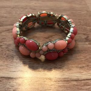 Coral and Gold Bracelet